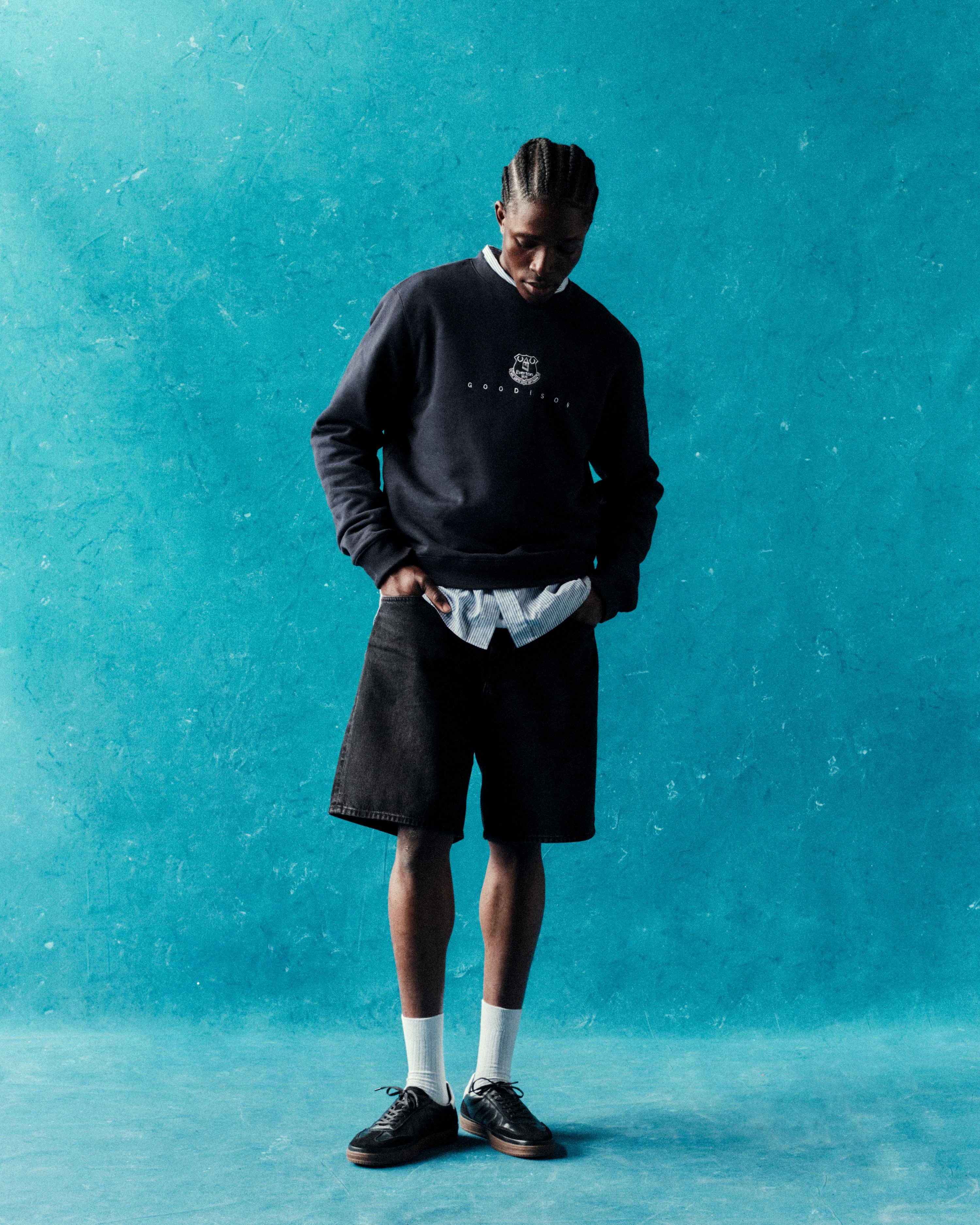 AOF x Everton Goodison Crest Sweat | Navy | Art of Football