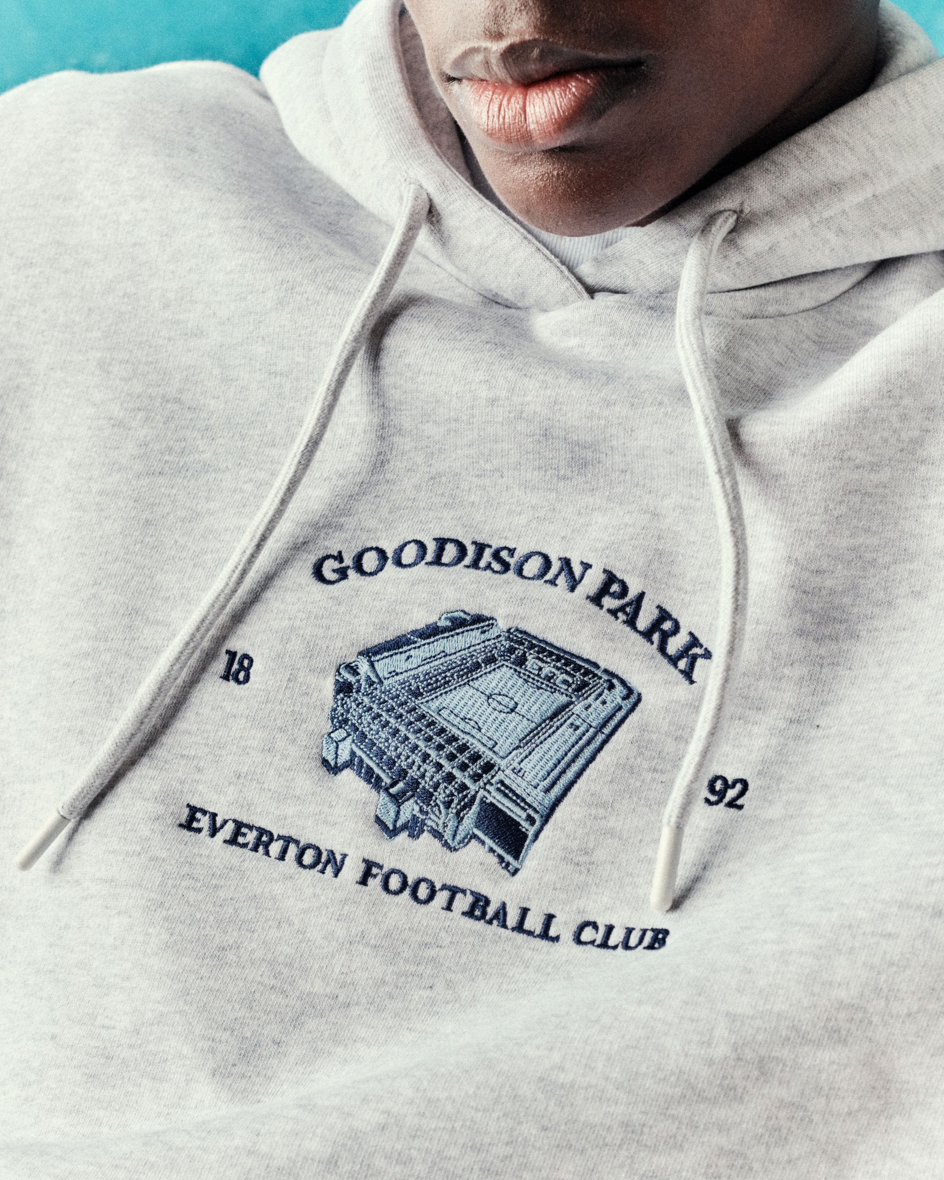 ART OF x Everton Goodison Park | EFC Grey Embroidered Football Hoodie
