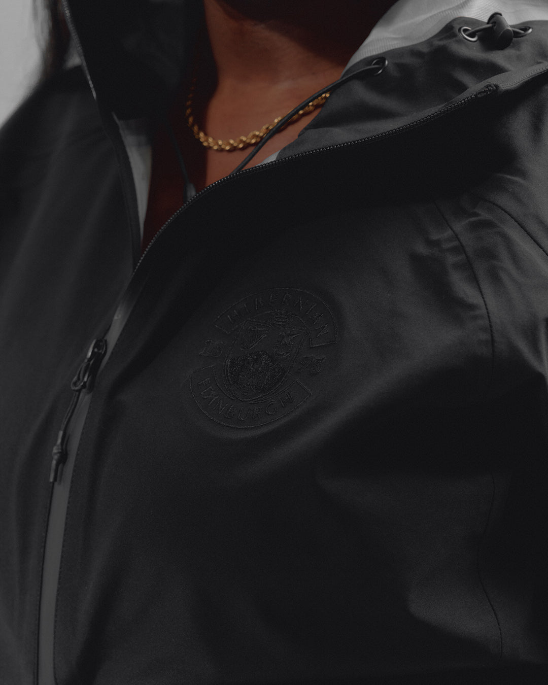 AOF Hibernian Shell Jacket | Black Coat | Art of Football