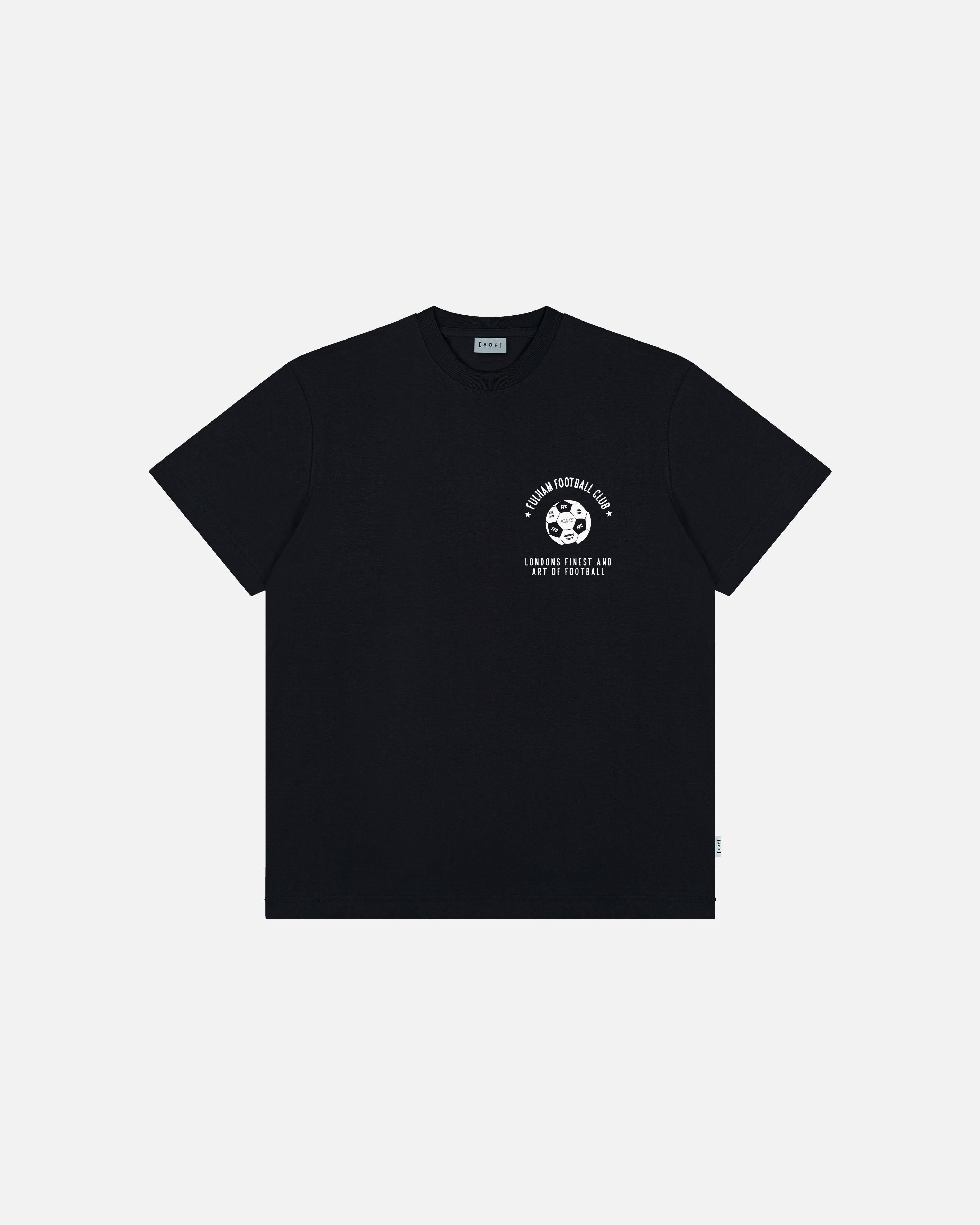 ART OF Fulham London's Finest Tee | FFC Black Graphic Football T-shirt