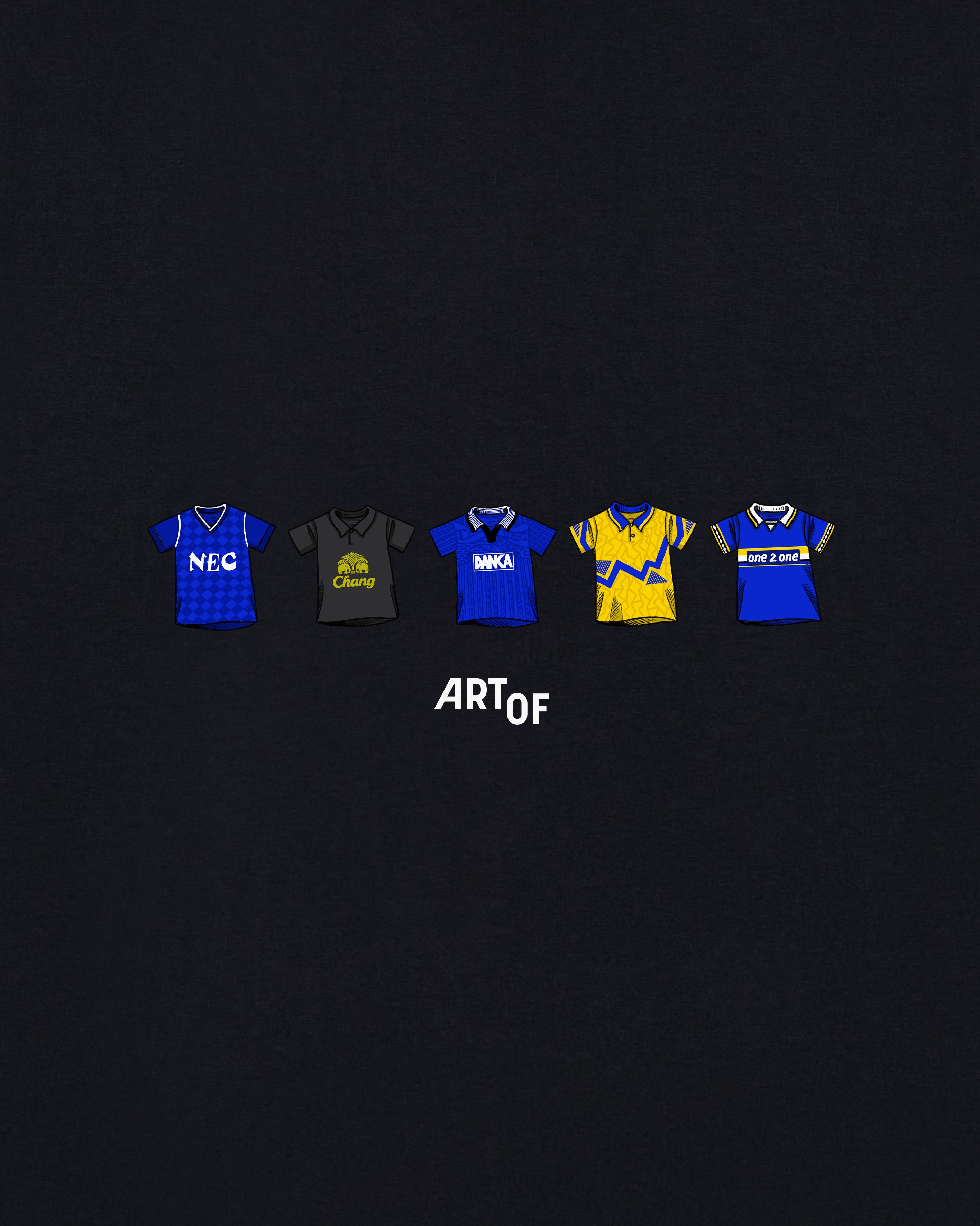 ART OF x Everton Classics Tee | EFC Black Graphic Football T-shirt