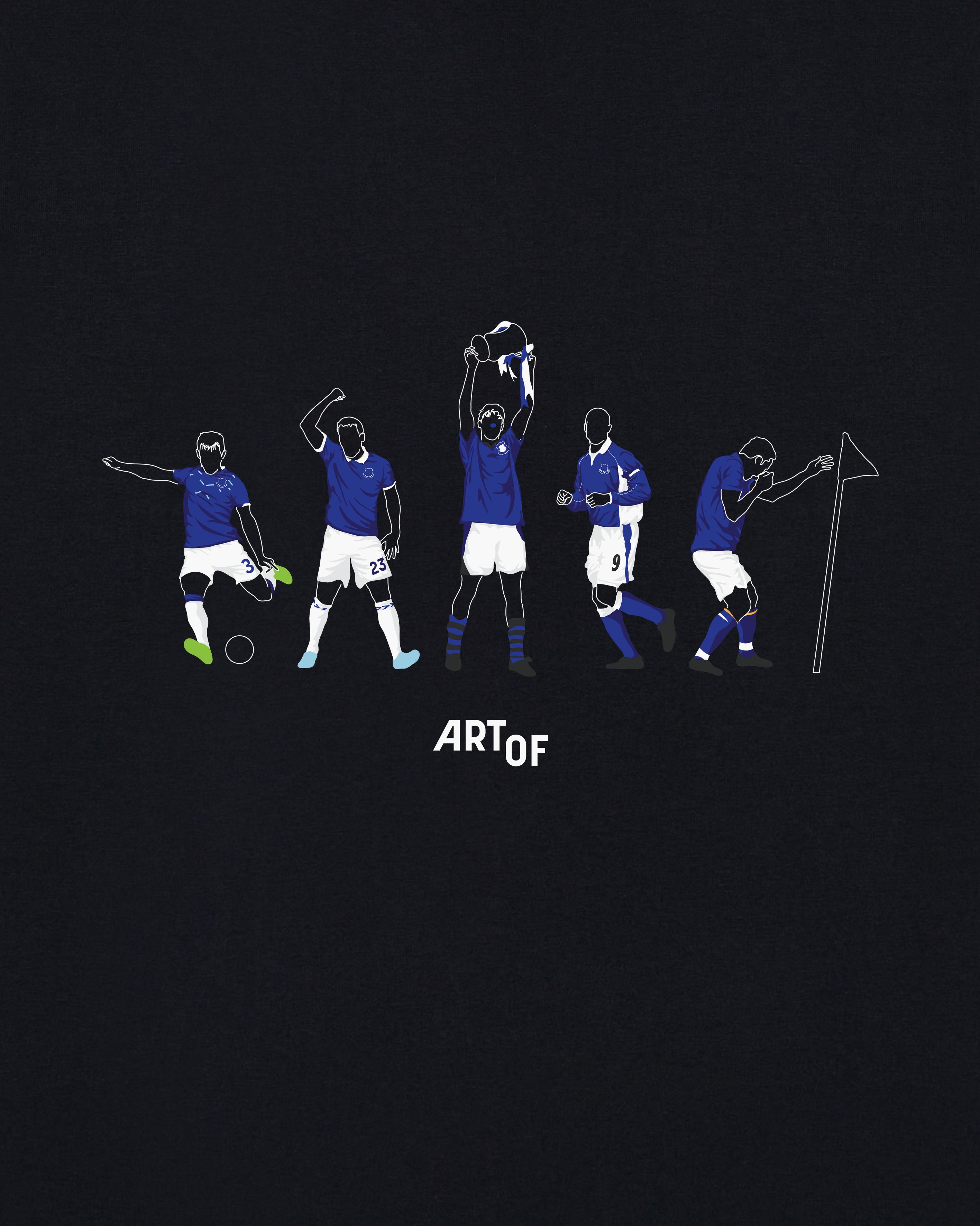 ART OF x Everton Icons Tee | EFC Black Graphic Football T-shirt