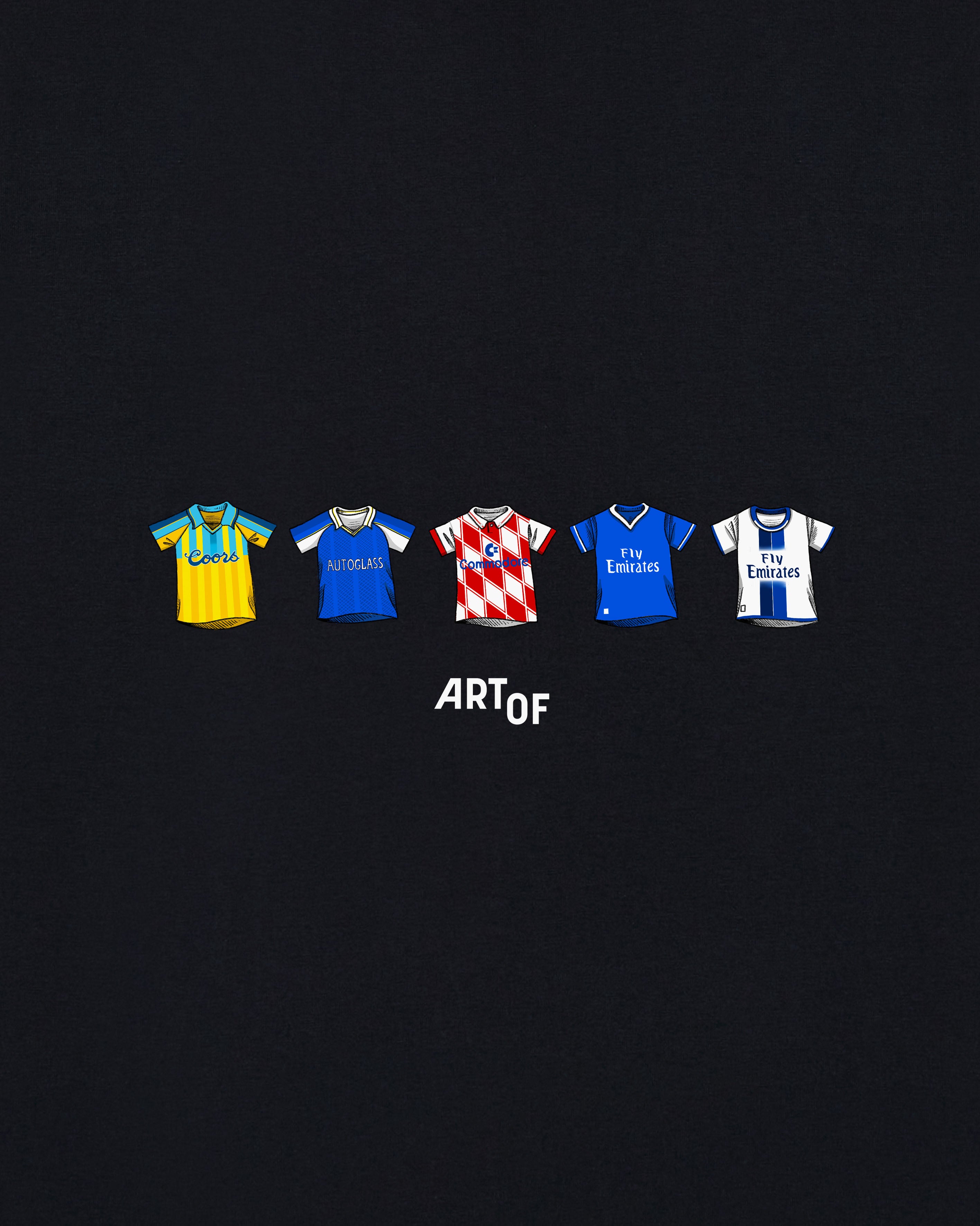 ART OF Pensioners Classics Tee | CFC Black Graphic Football T-shirt
