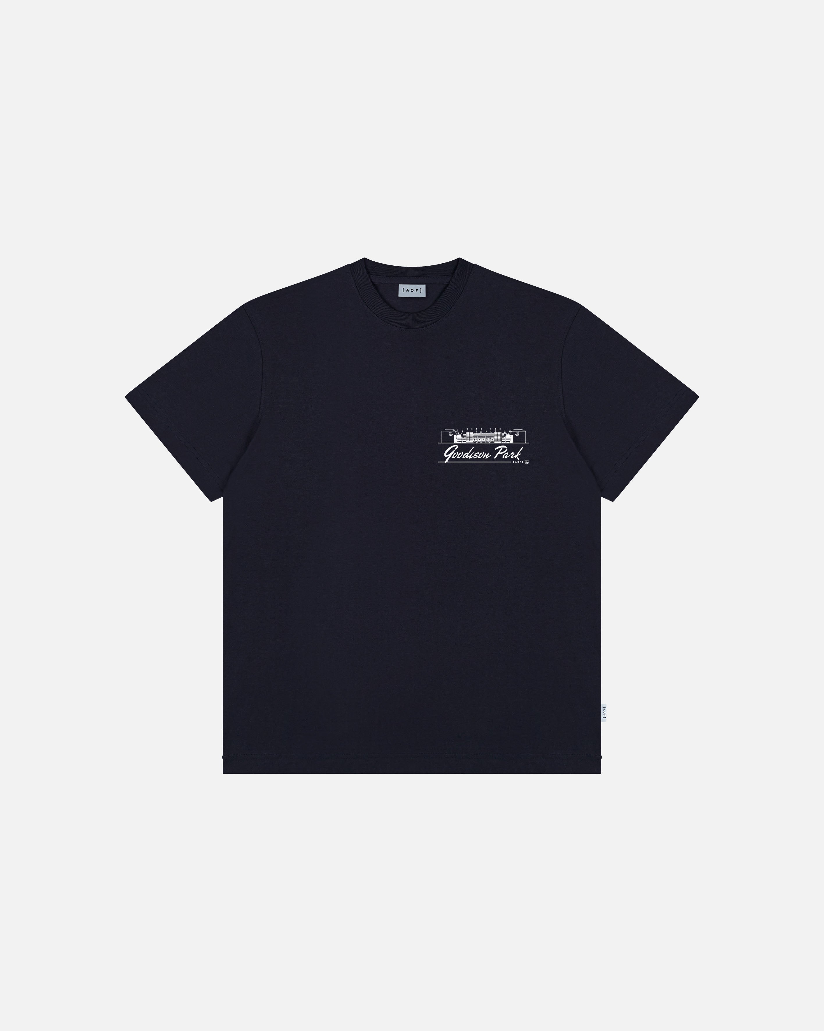 ART OF x Everton Goodison Park Tee | EFC Navy Graphic Football T-shirt