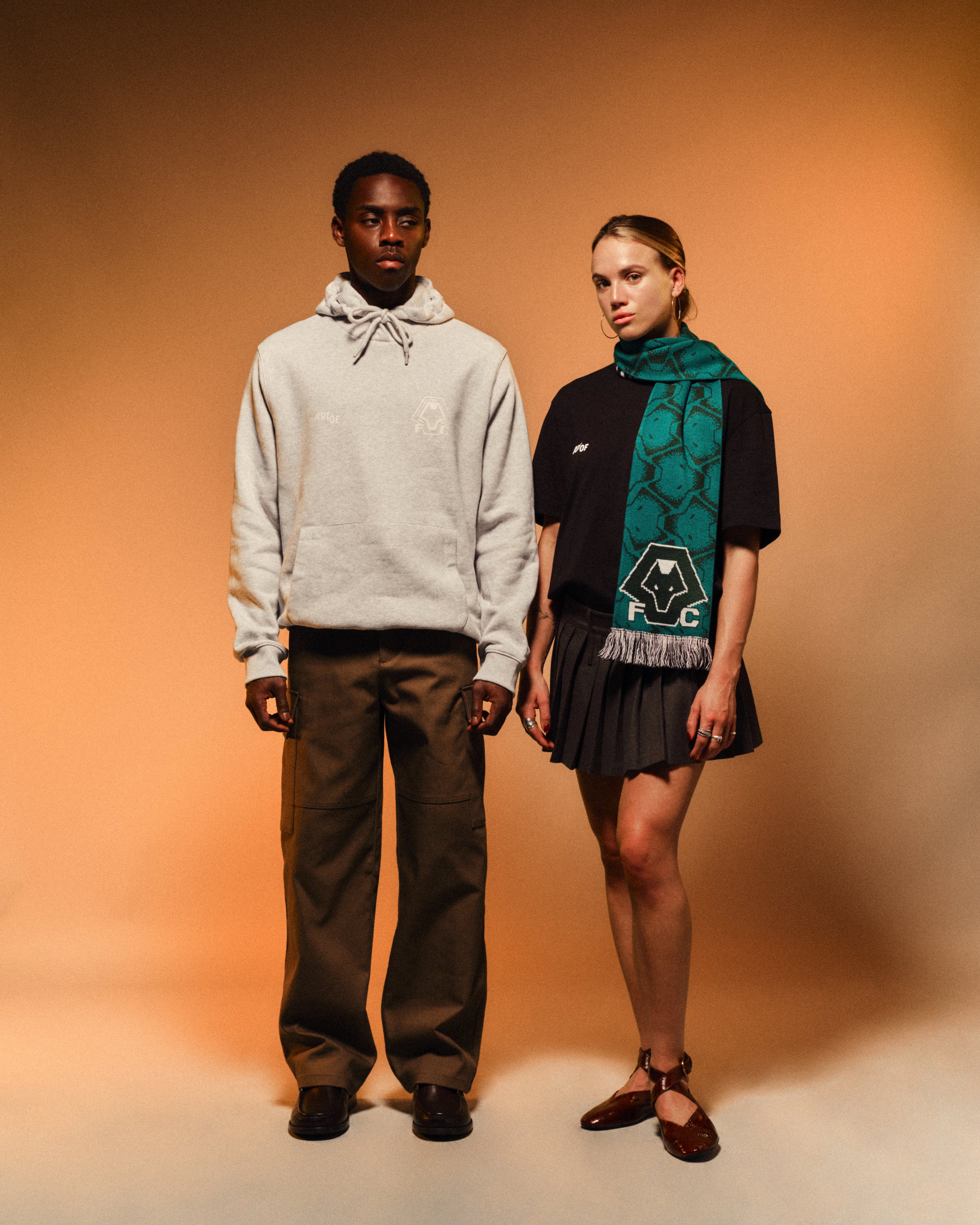 ART OF x Wolves Heritage Scarf | Teal Knitted Football Accessories