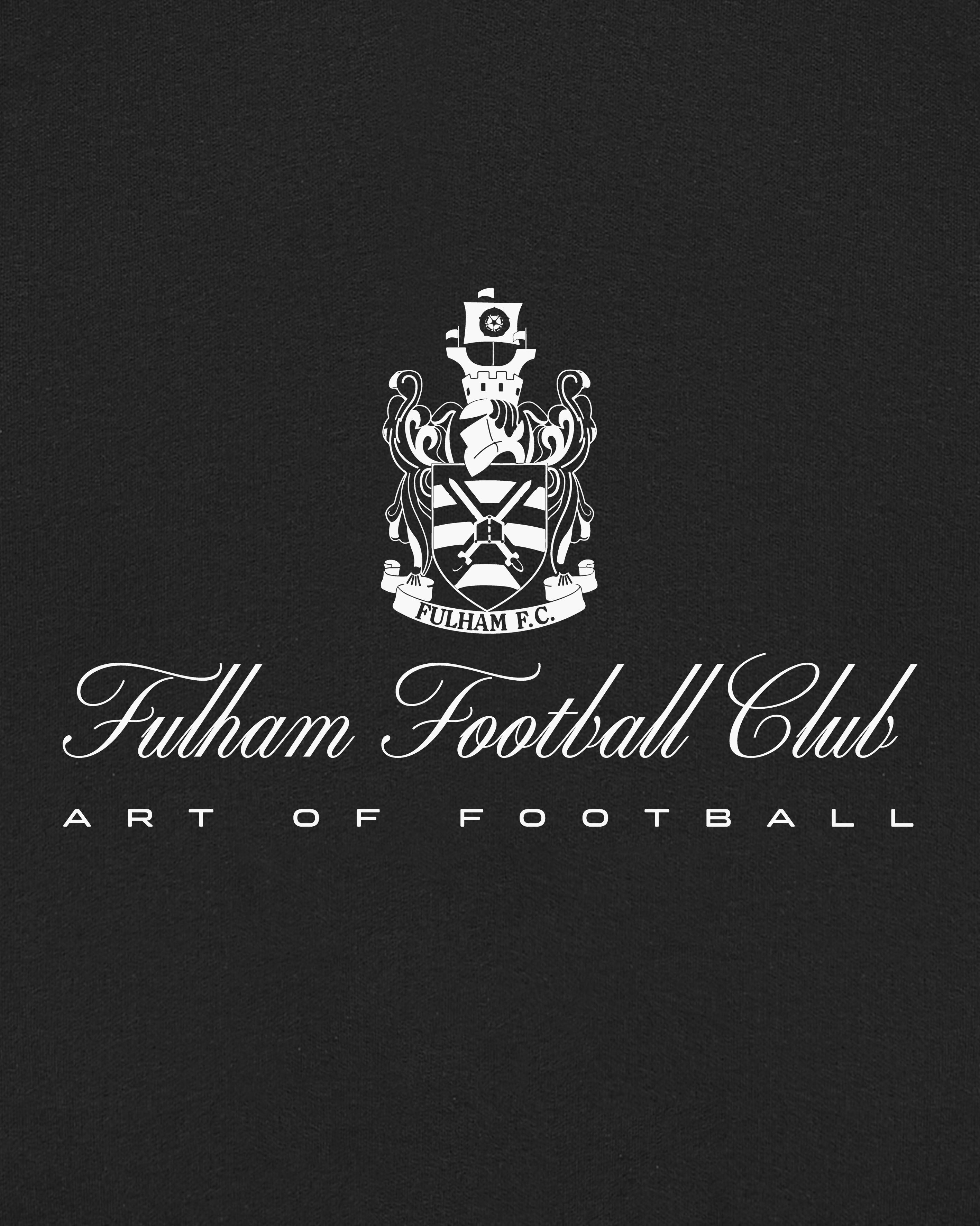 ART OF x Fulham Heritage Hoodie | FFC Black Printed Football Sweat