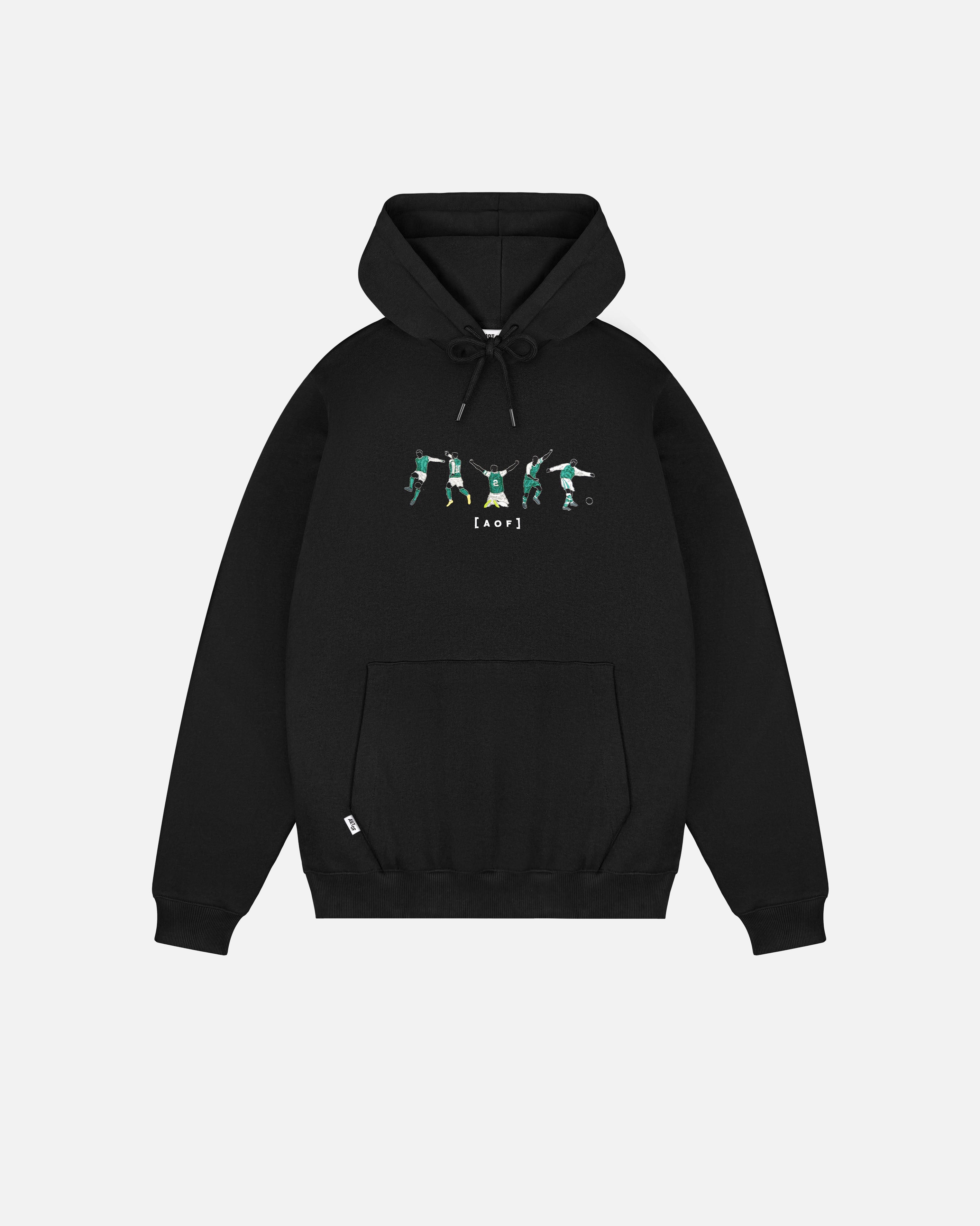 ART OF Hibernian Icons Hoodie | Hibs Black Embroidered Football Sweat