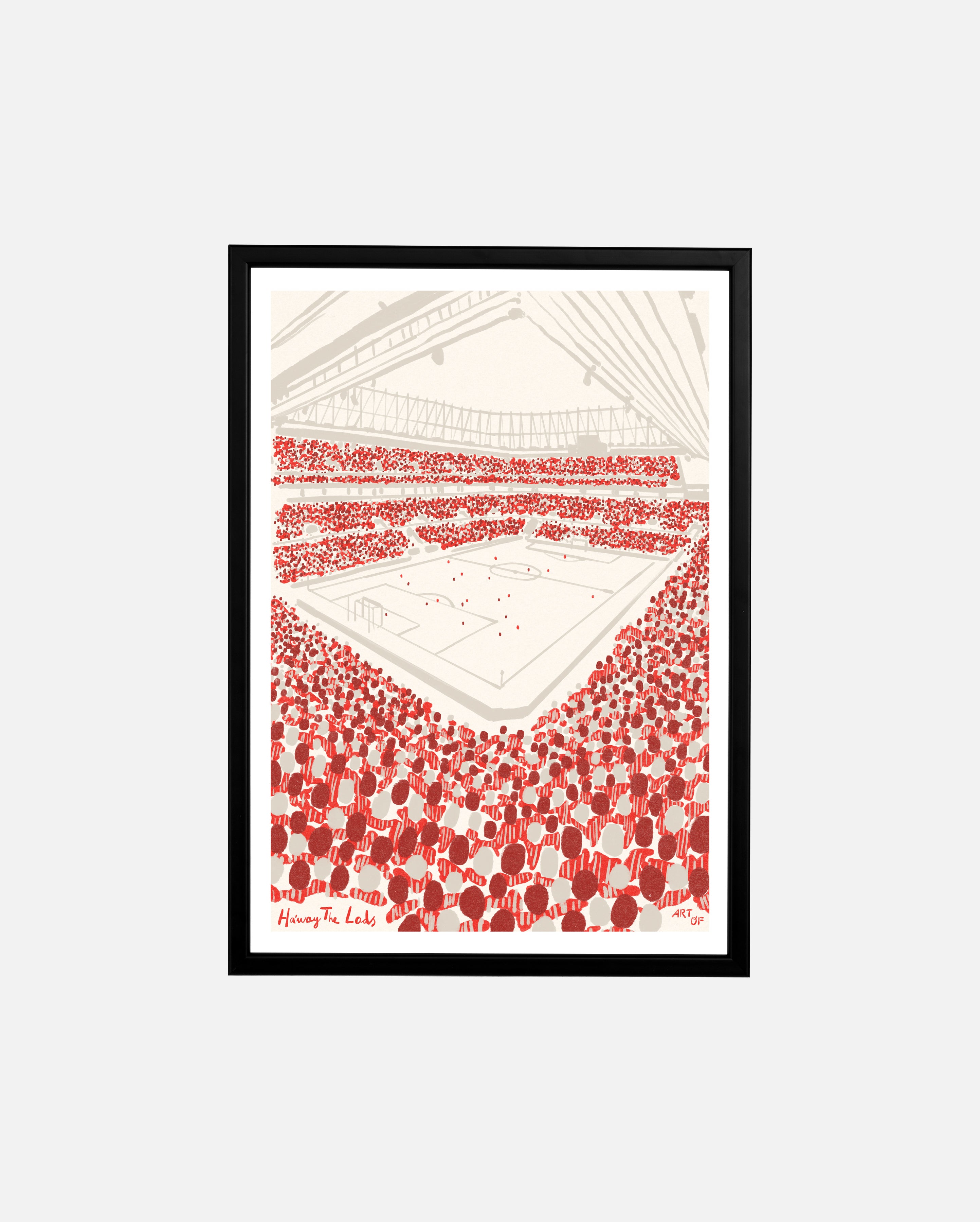 ART OF x Sunderland 12th Man Framed Football Print | SAFC Wall Art