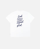 ART OF Good Times Tee | LBJ White Graphic Women's Football T-Shirt