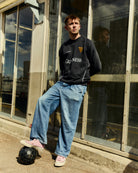 ART OF x Guinness Black Panelled Sweat | Embroidered Football Sweater