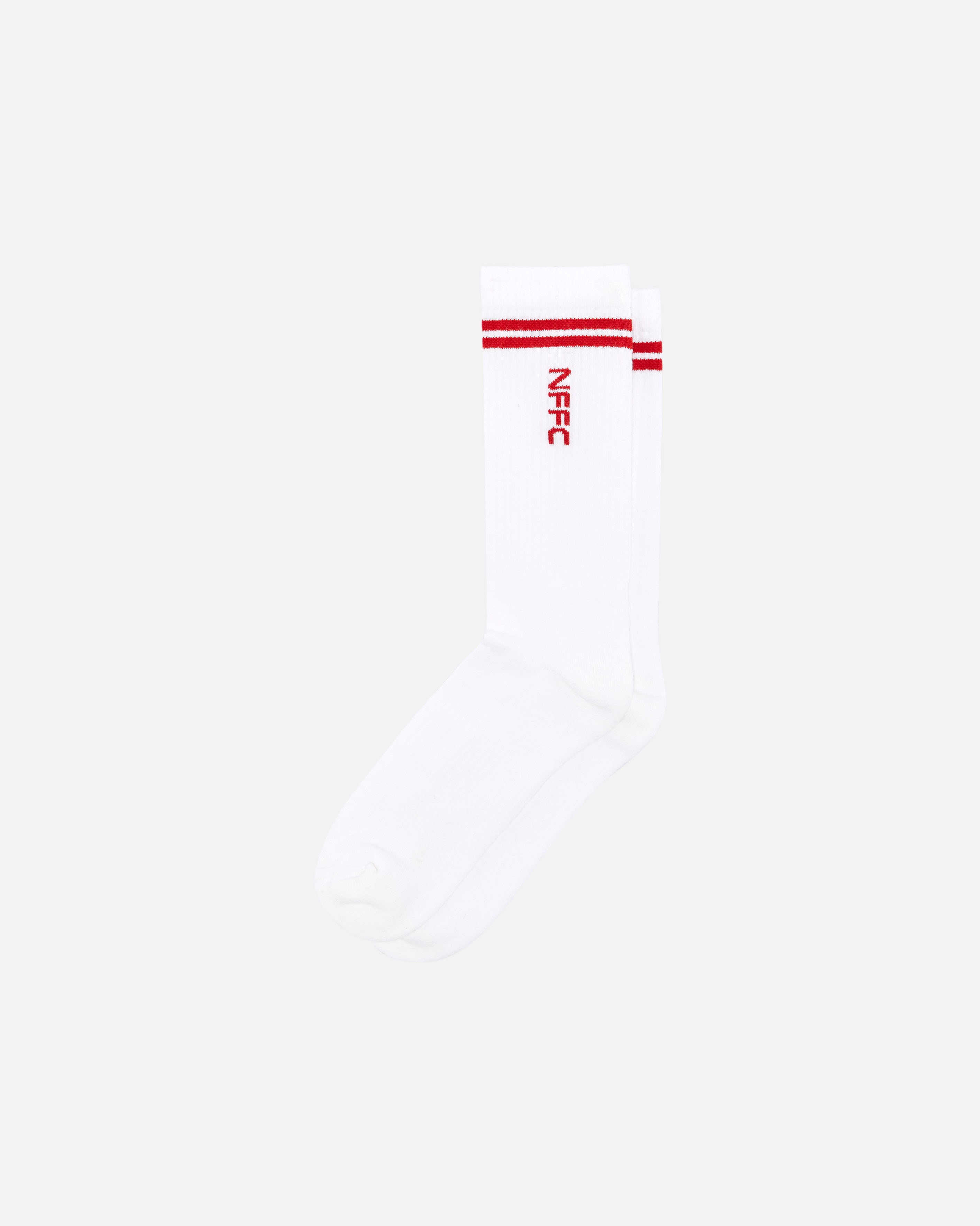 ART OF x Forest Stripe Socks | NFFC White Football Accessories