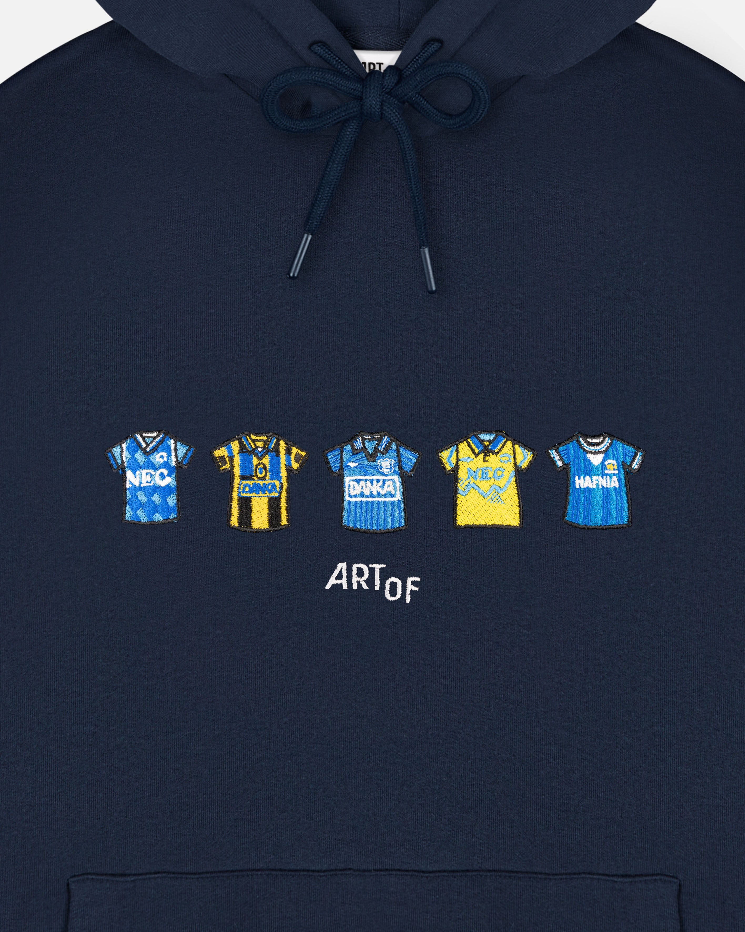 ART OF x Everton Classics Hoodie | EFC Navy Embroidered Football Sweat