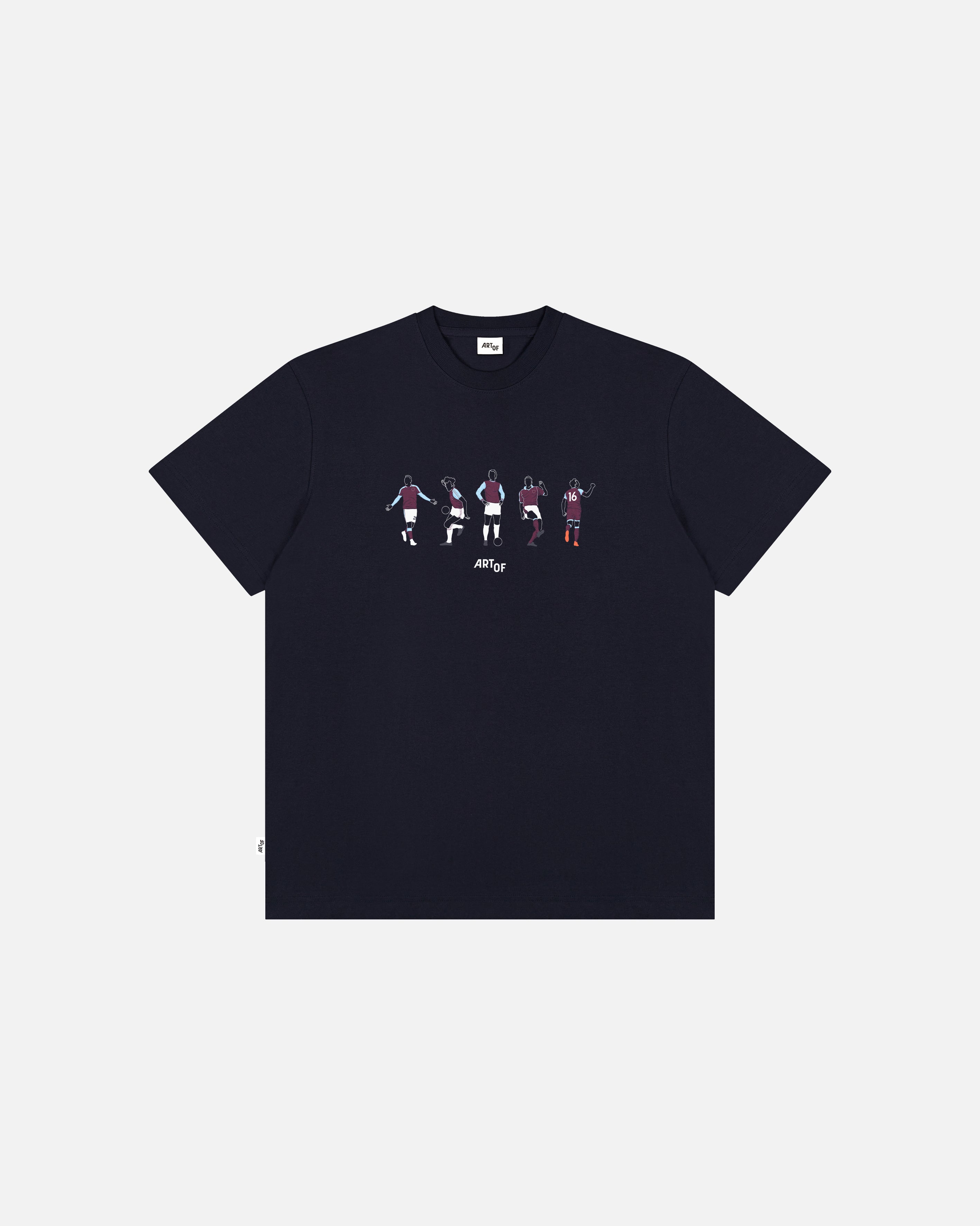 ART OF x West Ham Icons Tee | AOF WHUFC Navy Graphic Football T-shirt