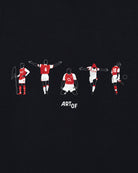 ART OF AFC Printed Icons Tee | Black Graphic Football T-shirt