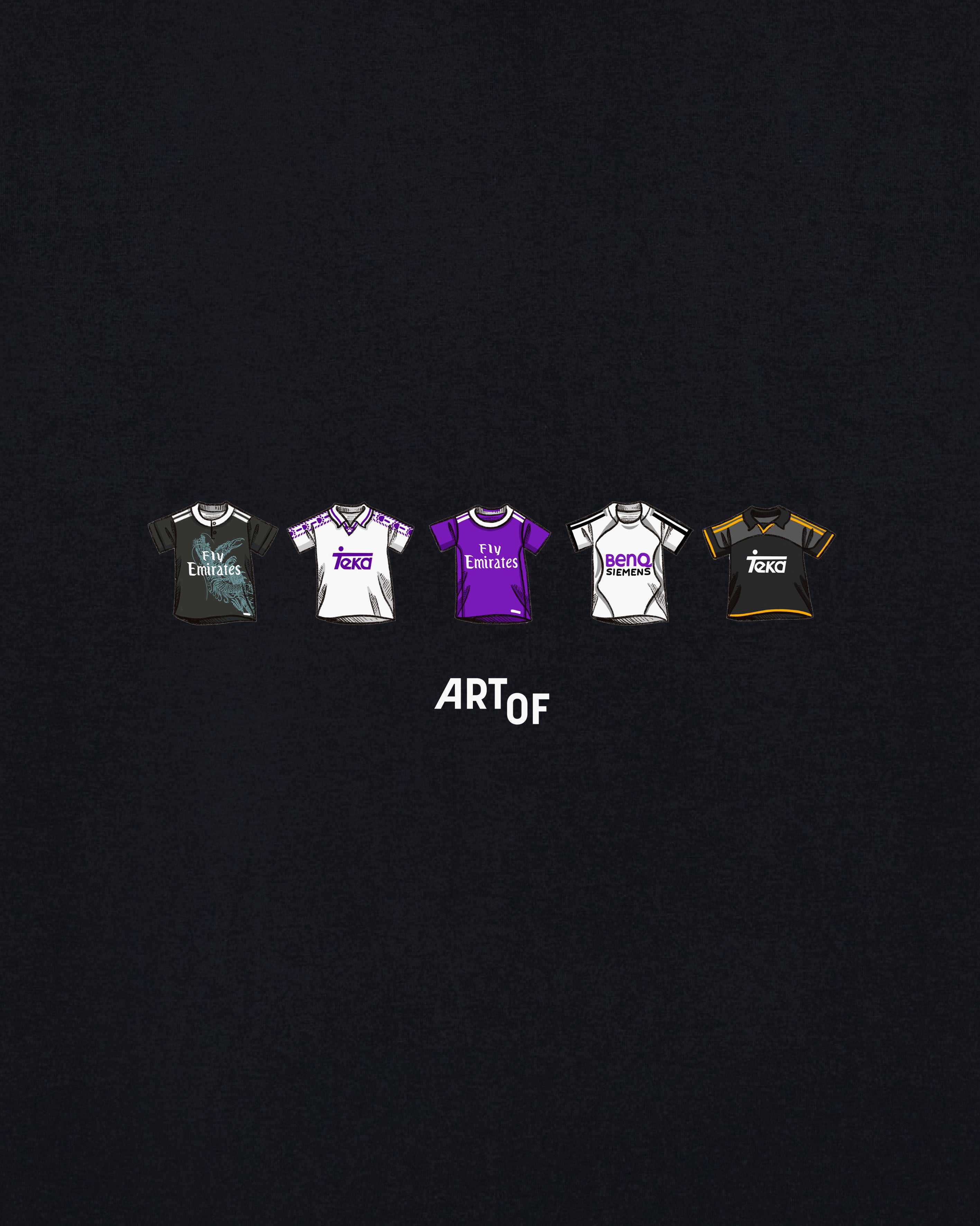 ART OF Galáctico Printed Classics Tee | Black Graphic Football T-shirt