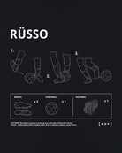 ART OF Russo Tee | England Black Graphic Women's Football T-shirt