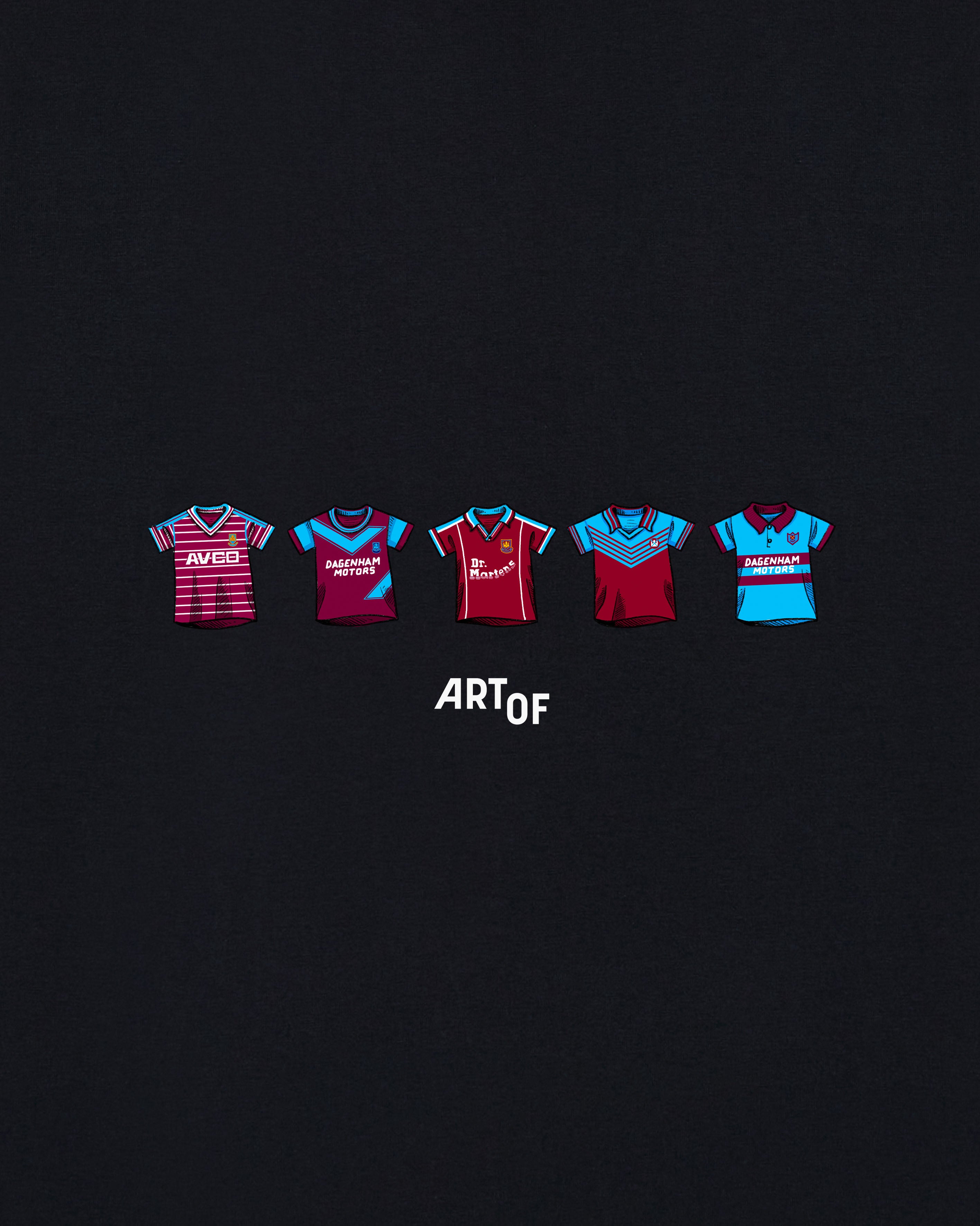 ART OF x West Ham Classics Tee | WHUFC Black Graphic Football T-shirt