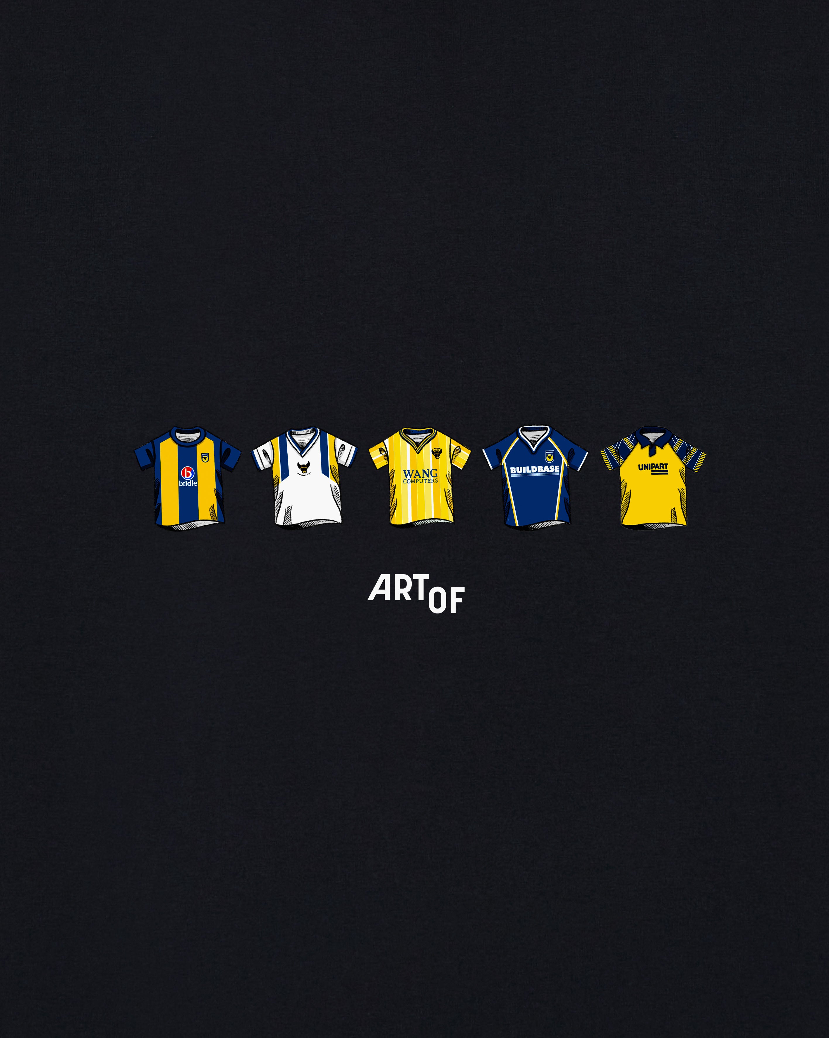 ART OF x Oxford Classics Tee | OUFC Black Graphic Football T-shirt