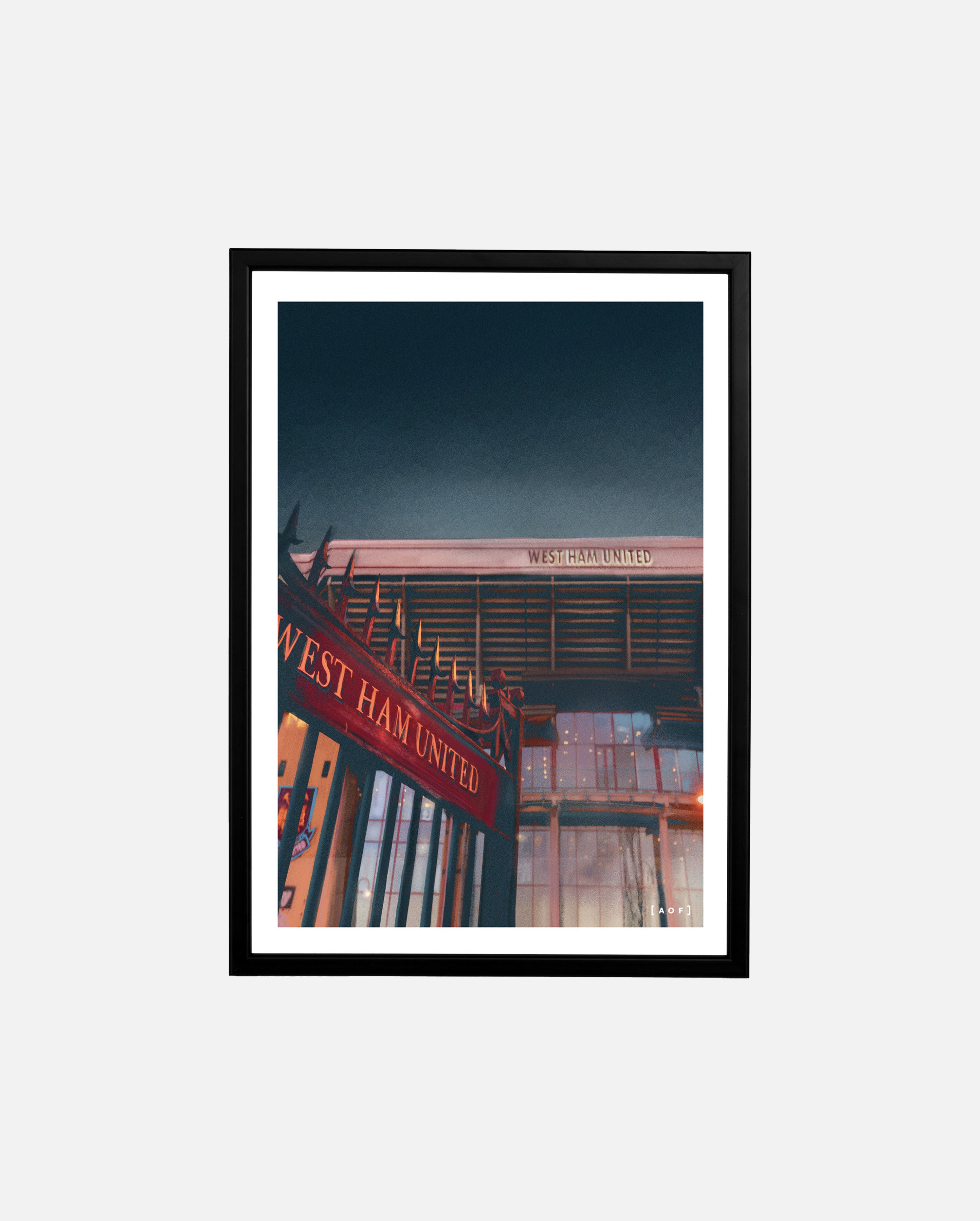 ART OF West Ham Last Night at Boleyn Framed Print | WHUFC Football Art