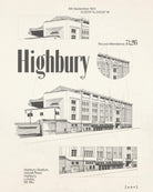 ART OF AFC Highbury Blueprint Framed Print | Football Wall Art
