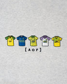 ART OF Football x Norwich Embroidered Classics Grey Hoodie | AOF NCFC