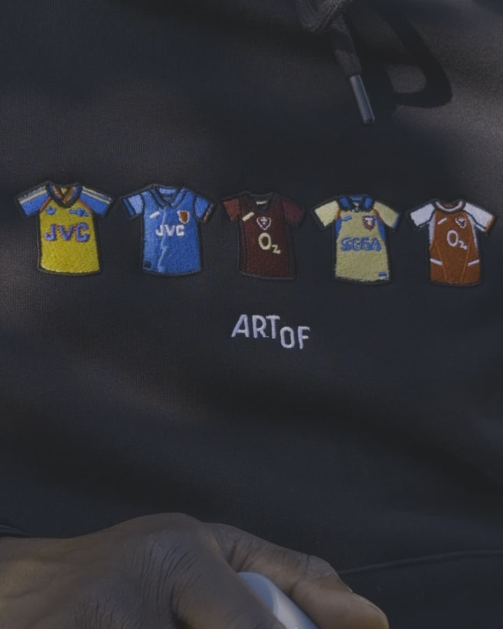ART OF x AFC Embroidered Classics Black Hoodie | Football Sweat