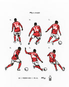ART OF Forest Trademark CHO Red | NFFC White Graphic Football T-shirt