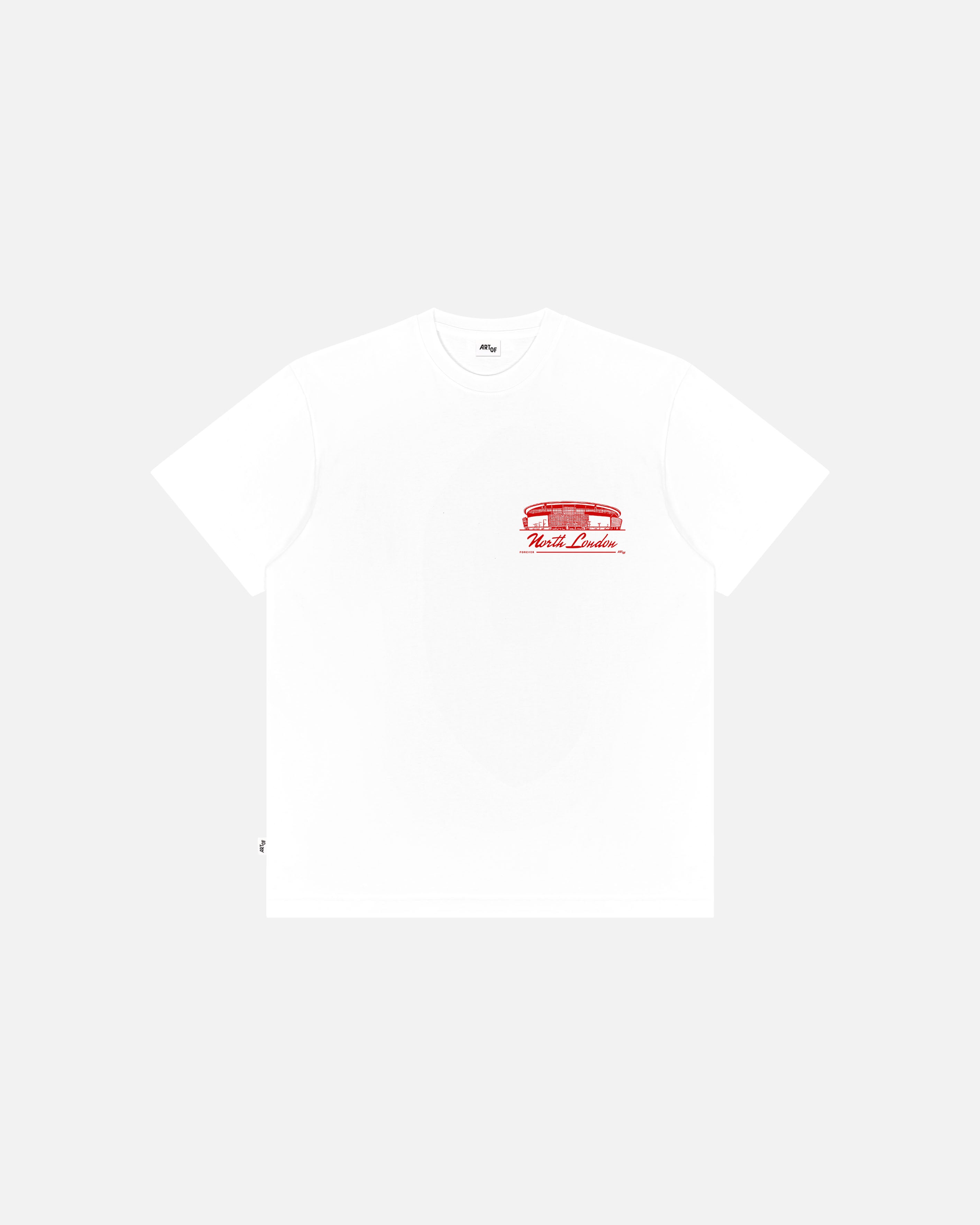 ART OF North London Forever Tee | AFC White Graphic Football T-shirt
