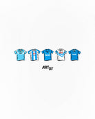 ART OF Napoli Printed Classics Tee | White Graphic Football T-shirt