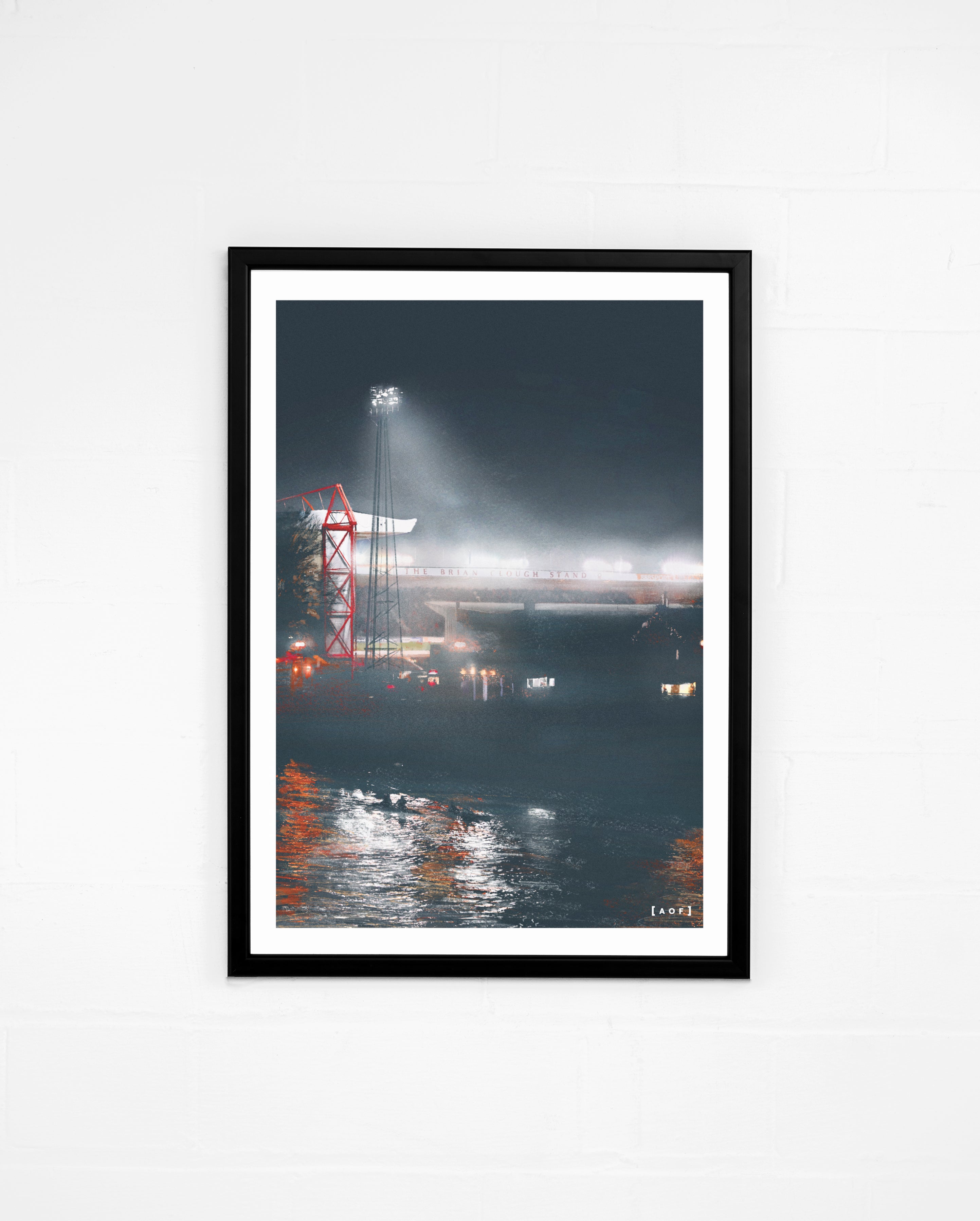 ART OF x Forest City Ground by Night Framed Print | NFFC Football Art